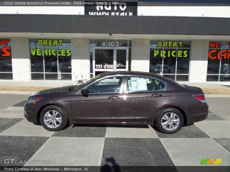Dark Amber Metallic / Ivory 2012 Honda Accord LX Premium Sedan