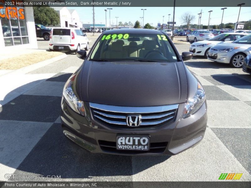 Dark Amber Metallic / Ivory 2012 Honda Accord LX Premium Sedan