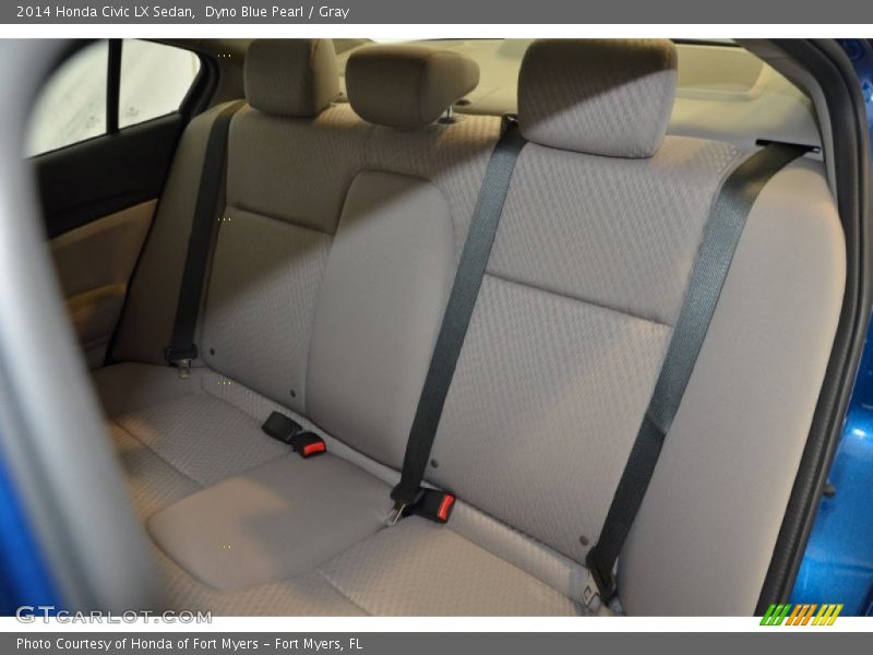 Dyno Blue Pearl / Gray 2014 Honda Civic LX Sedan