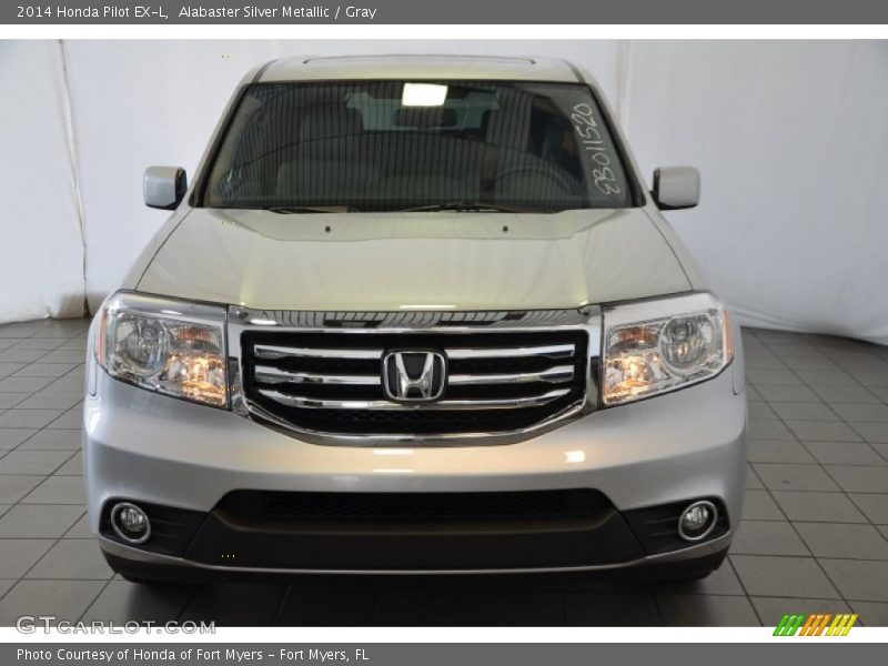 Alabaster Silver Metallic / Gray 2014 Honda Pilot EX-L