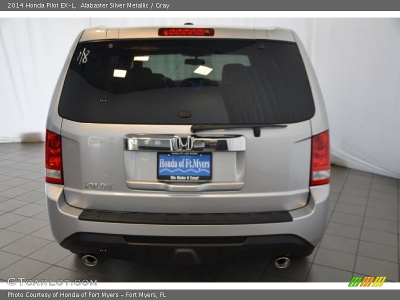 Alabaster Silver Metallic / Gray 2014 Honda Pilot EX-L