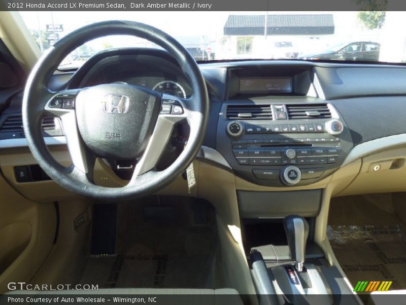 Dark Amber Metallic / Ivory 2012 Honda Accord LX Premium Sedan
