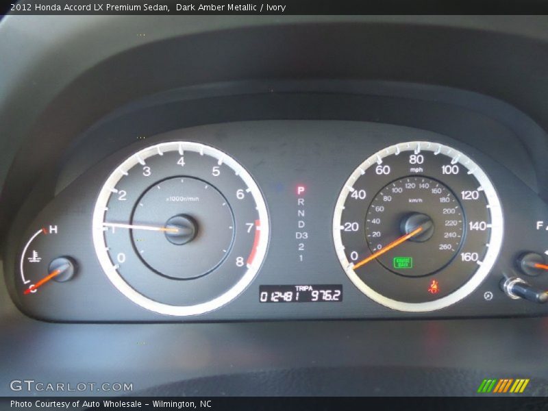 Dark Amber Metallic / Ivory 2012 Honda Accord LX Premium Sedan