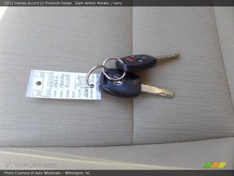 Dark Amber Metallic / Ivory 2012 Honda Accord LX Premium Sedan