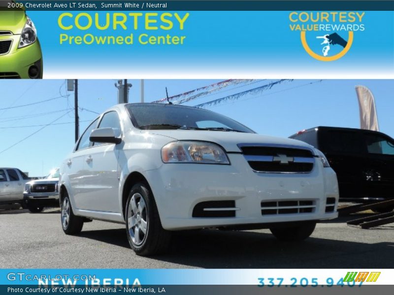 Summit White / Neutral 2009 Chevrolet Aveo LT Sedan