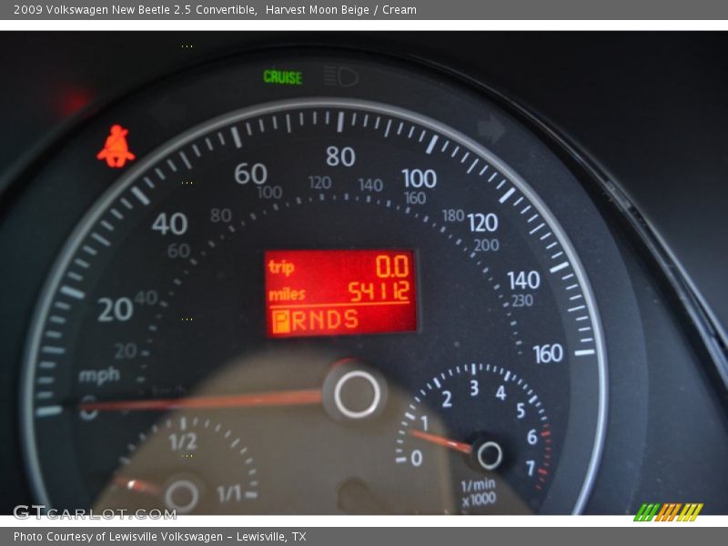  2009 New Beetle 2.5 Convertible 2.5 Convertible Gauges