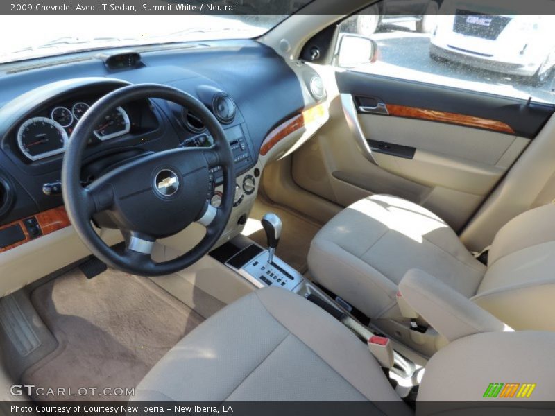 Summit White / Neutral 2009 Chevrolet Aveo LT Sedan
