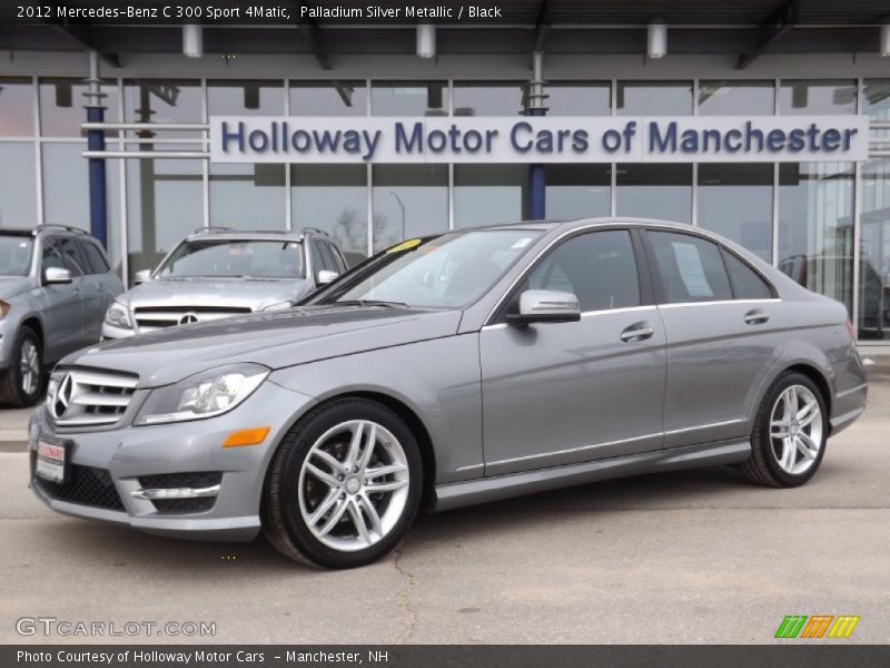 Palladium Silver Metallic / Black 2012 Mercedes-Benz C 300 Sport 4Matic