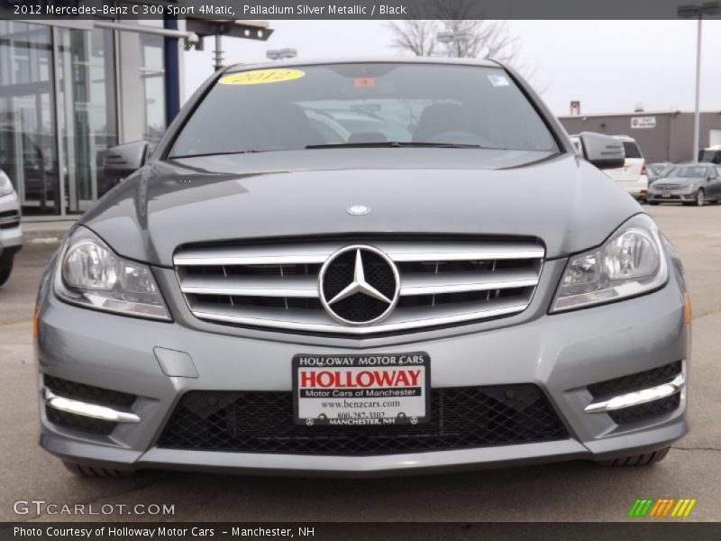 Palladium Silver Metallic / Black 2012 Mercedes-Benz C 300 Sport 4Matic