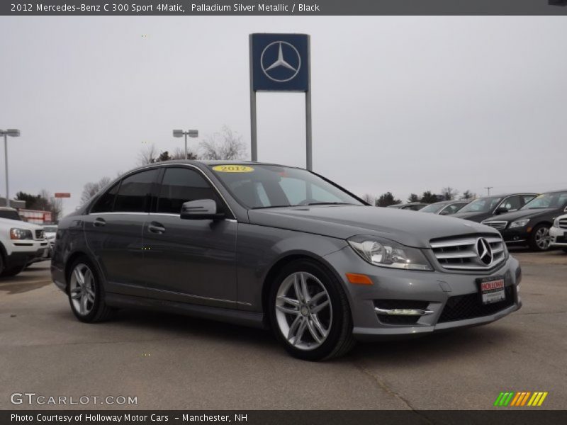 Palladium Silver Metallic / Black 2012 Mercedes-Benz C 300 Sport 4Matic