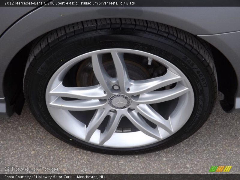 Palladium Silver Metallic / Black 2012 Mercedes-Benz C 300 Sport 4Matic