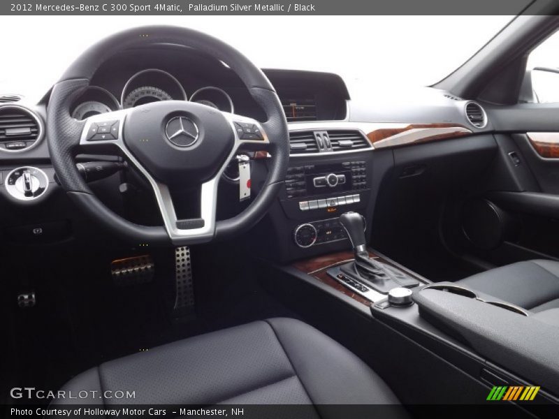 Palladium Silver Metallic / Black 2012 Mercedes-Benz C 300 Sport 4Matic