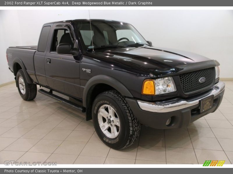 Deep Wedgewood Blue Metallic / Dark Graphite 2002 Ford Ranger XLT SuperCab 4x4