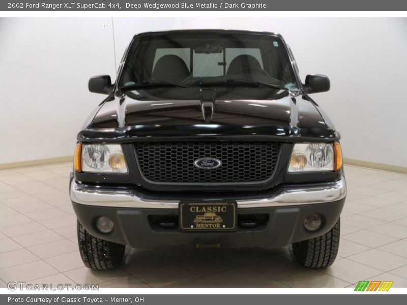 Deep Wedgewood Blue Metallic / Dark Graphite 2002 Ford Ranger XLT SuperCab 4x4