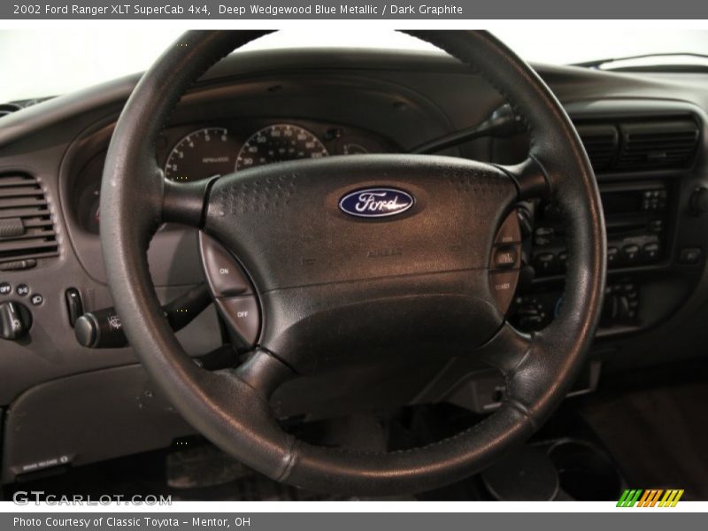 Deep Wedgewood Blue Metallic / Dark Graphite 2002 Ford Ranger XLT SuperCab 4x4