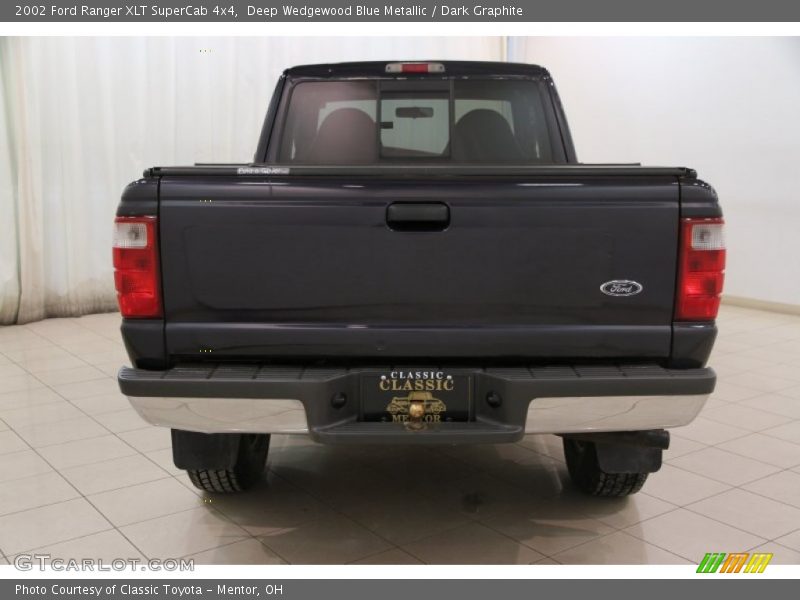 Deep Wedgewood Blue Metallic / Dark Graphite 2002 Ford Ranger XLT SuperCab 4x4