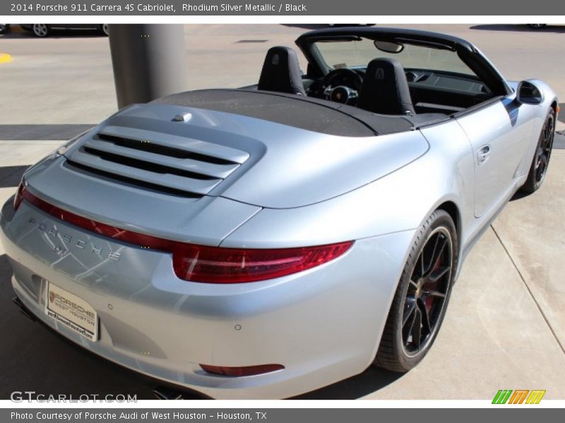 Rhodium Silver Metallic / Black 2014 Porsche 911 Carrera 4S Cabriolet