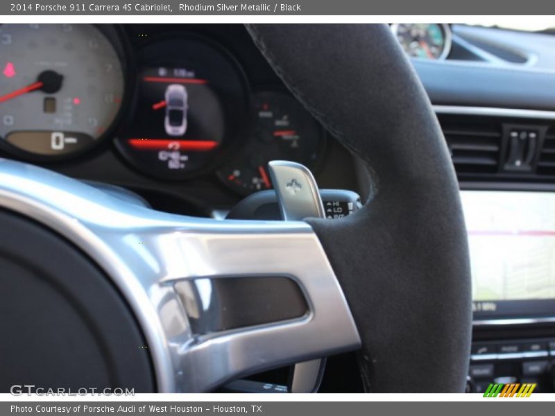 Rhodium Silver Metallic / Black 2014 Porsche 911 Carrera 4S Cabriolet