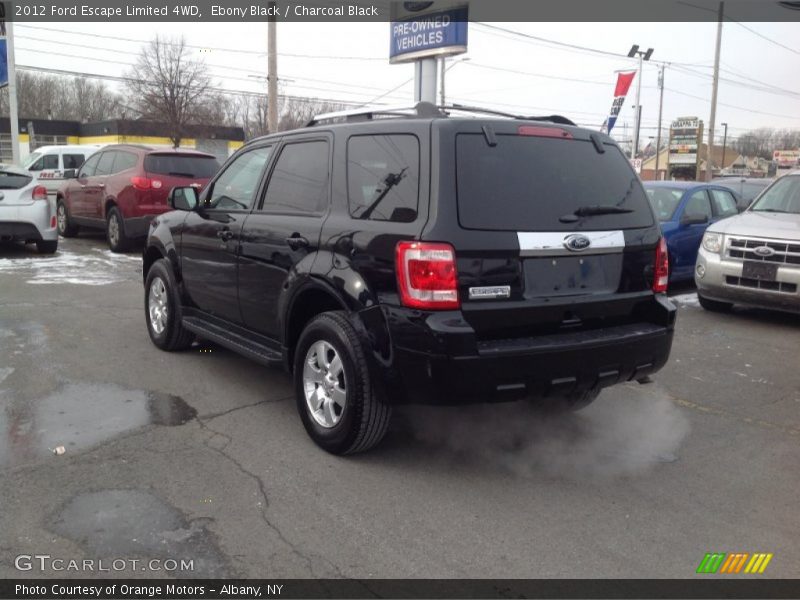 Ebony Black / Charcoal Black 2012 Ford Escape Limited 4WD