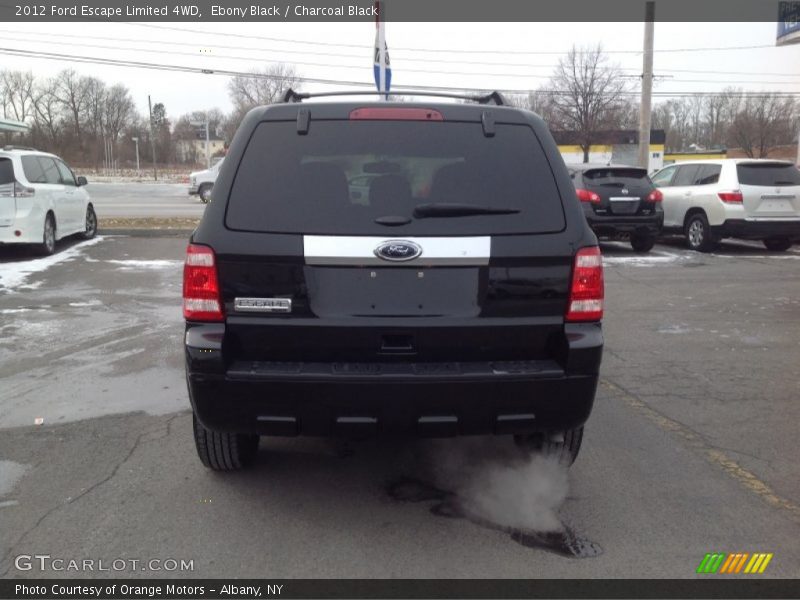 Ebony Black / Charcoal Black 2012 Ford Escape Limited 4WD