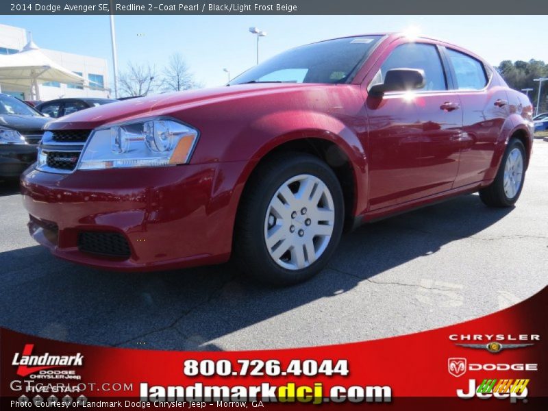 Redline 2-Coat Pearl / Black/Light Frost Beige 2014 Dodge Avenger SE