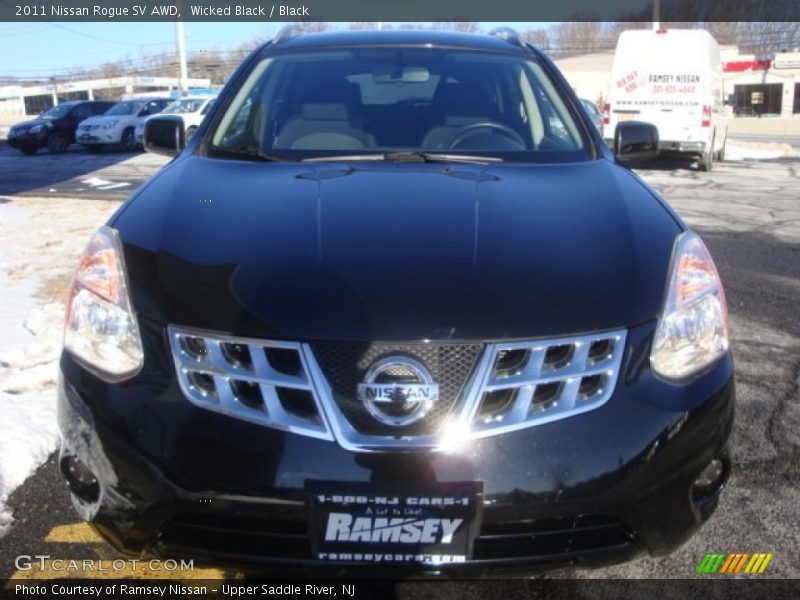Wicked Black / Black 2011 Nissan Rogue SV AWD