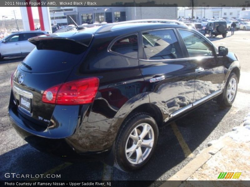 Wicked Black / Black 2011 Nissan Rogue SV AWD
