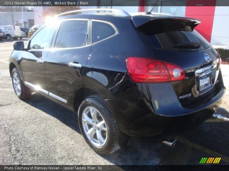 Wicked Black / Black 2011 Nissan Rogue SV AWD
