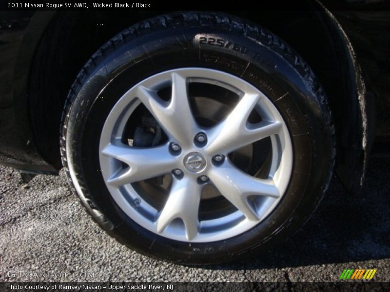 Wicked Black / Black 2011 Nissan Rogue SV AWD