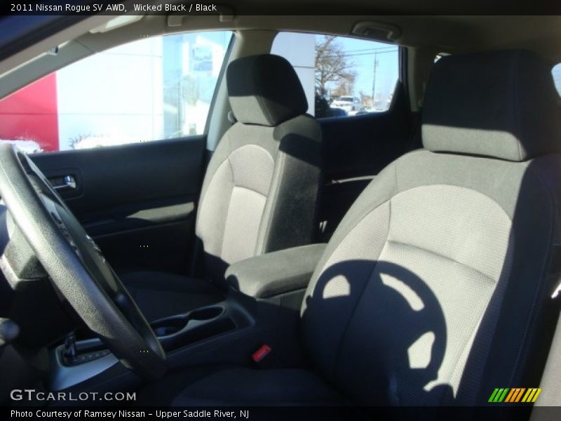 Wicked Black / Black 2011 Nissan Rogue SV AWD