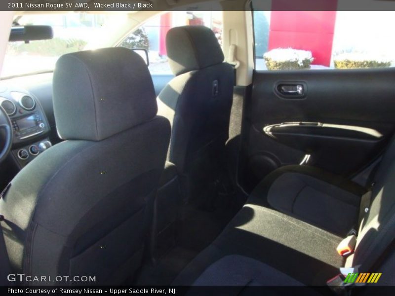 Wicked Black / Black 2011 Nissan Rogue SV AWD