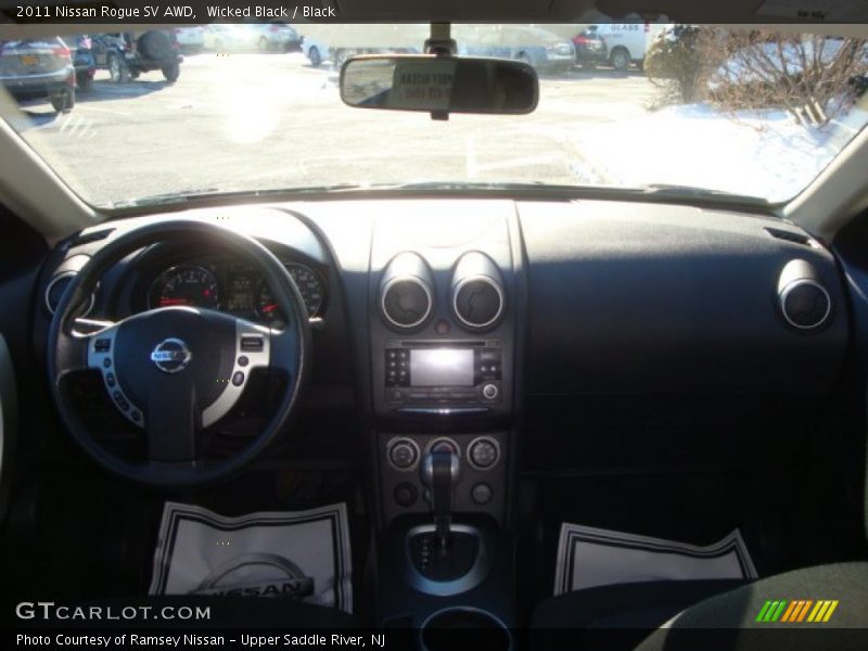 Wicked Black / Black 2011 Nissan Rogue SV AWD