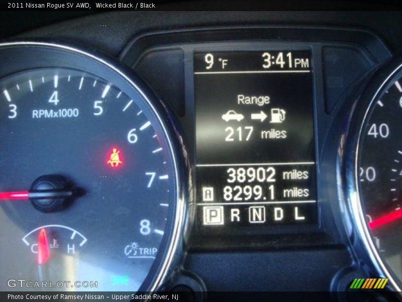 Wicked Black / Black 2011 Nissan Rogue SV AWD