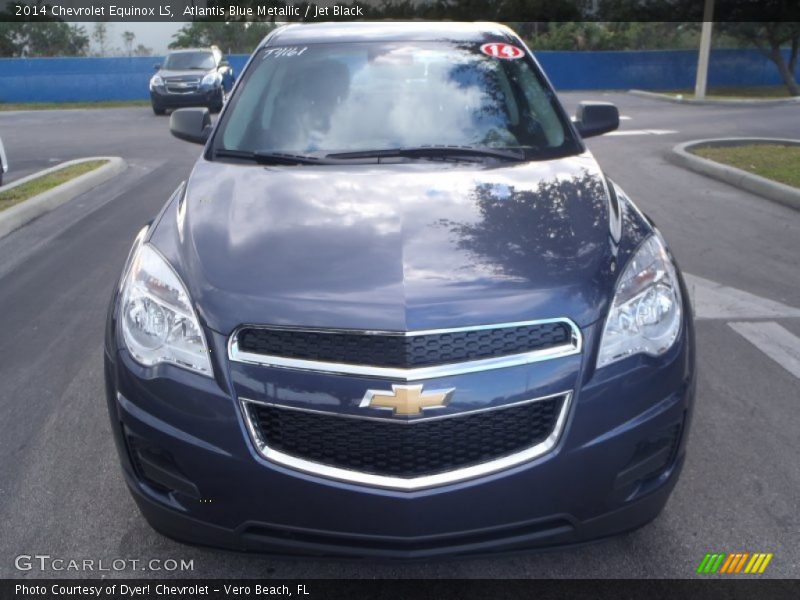 Atlantis Blue Metallic / Jet Black 2014 Chevrolet Equinox LS