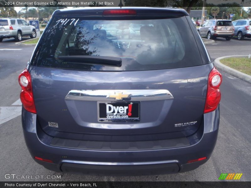 Atlantis Blue Metallic / Jet Black 2014 Chevrolet Equinox LS