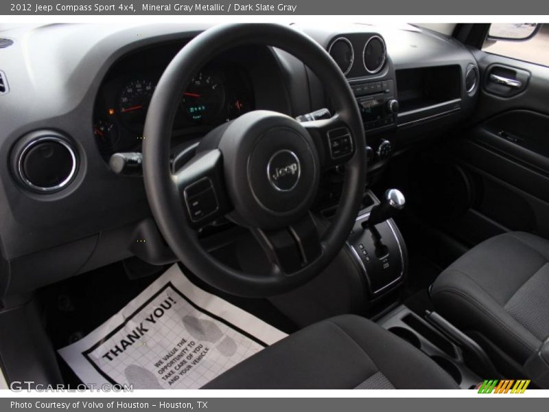 Mineral Gray Metallic / Dark Slate Gray 2012 Jeep Compass Sport 4x4