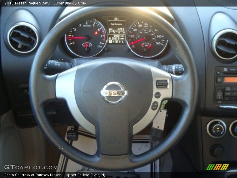 Super Black / Gray 2013 Nissan Rogue S AWD