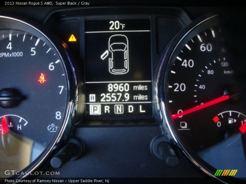 Super Black / Gray 2013 Nissan Rogue S AWD