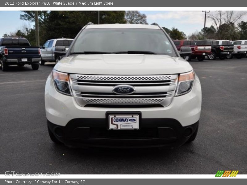 White Suede / Medium Light Stone 2012 Ford Explorer FWD