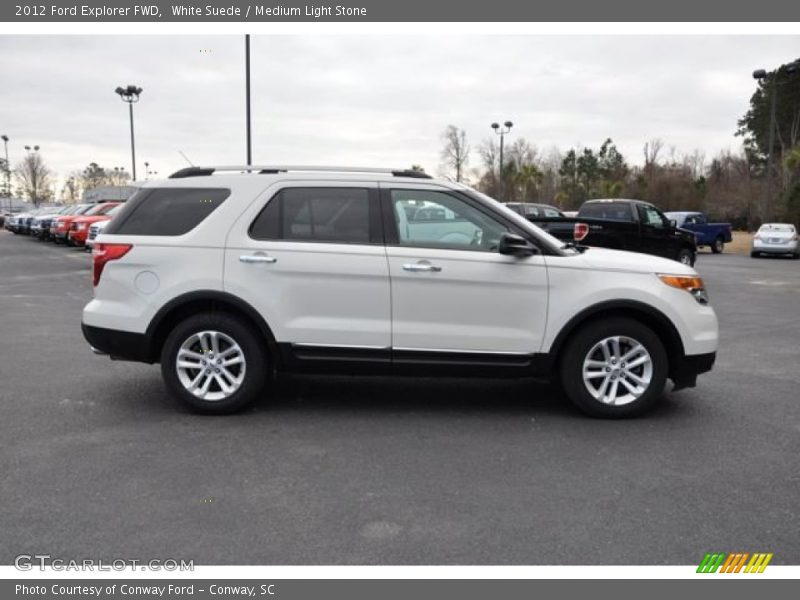 White Suede / Medium Light Stone 2012 Ford Explorer FWD