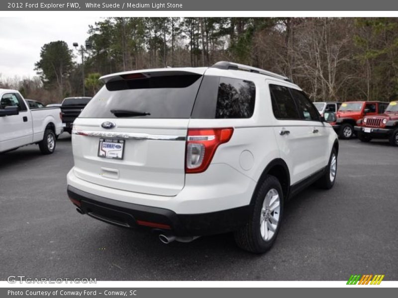 White Suede / Medium Light Stone 2012 Ford Explorer FWD