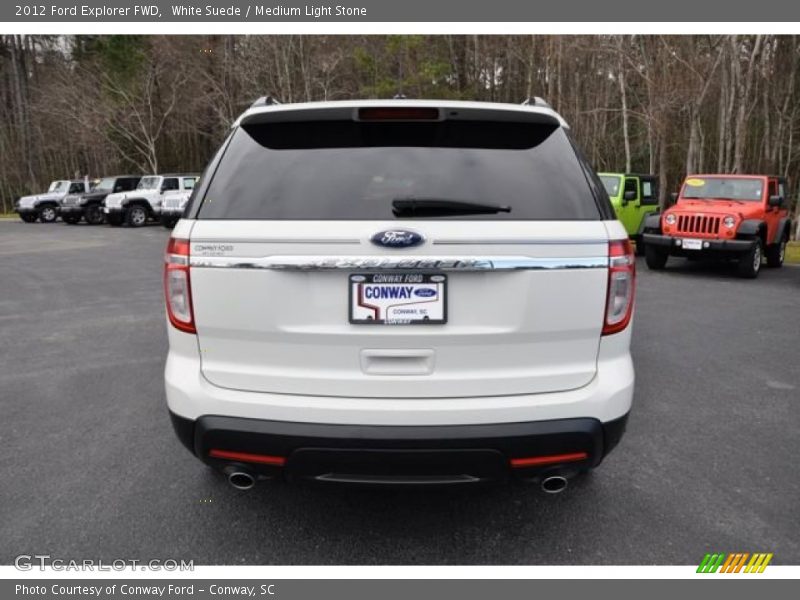 White Suede / Medium Light Stone 2012 Ford Explorer FWD