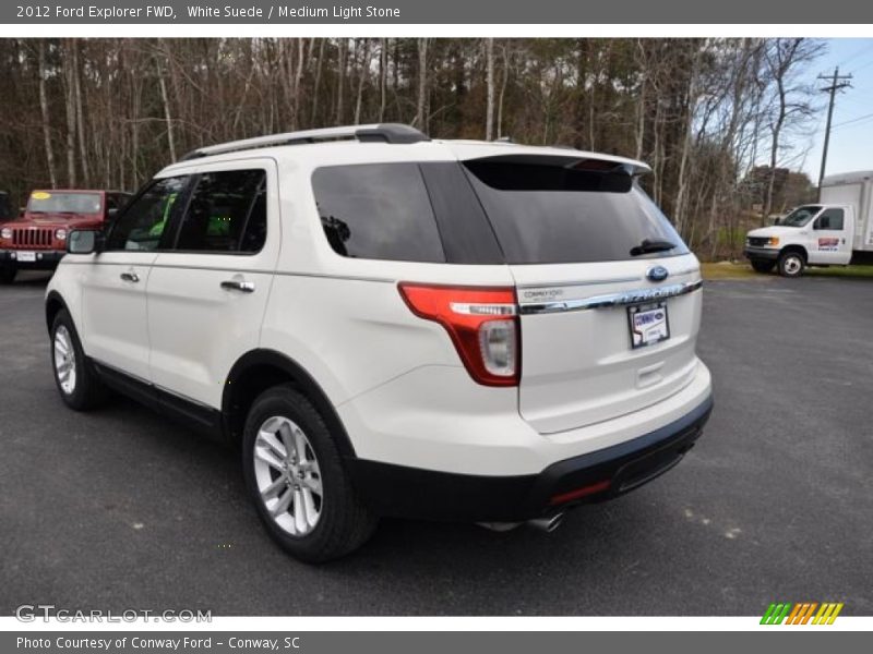 White Suede / Medium Light Stone 2012 Ford Explorer FWD
