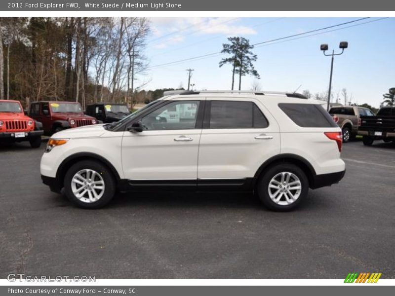 White Suede / Medium Light Stone 2012 Ford Explorer FWD