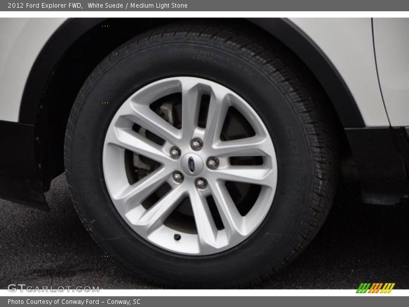 White Suede / Medium Light Stone 2012 Ford Explorer FWD