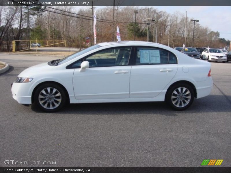 Taffeta White / Gray 2011 Honda Civic EX Sedan