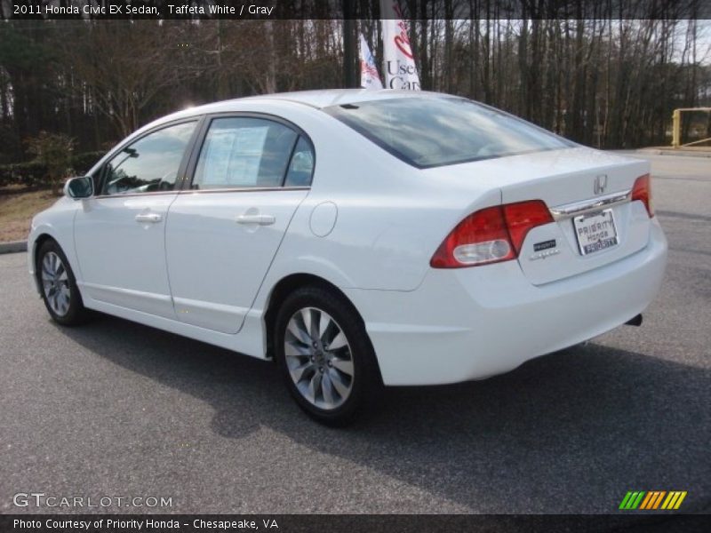 Taffeta White / Gray 2011 Honda Civic EX Sedan