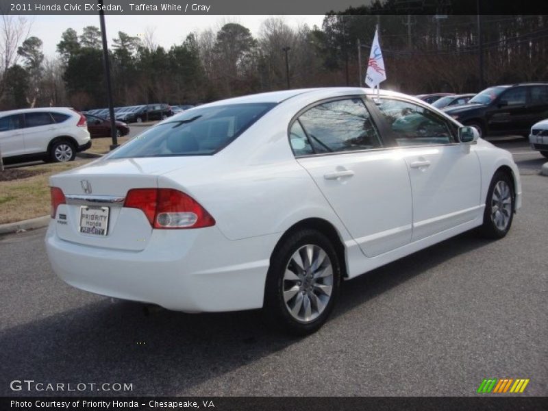 Taffeta White / Gray 2011 Honda Civic EX Sedan