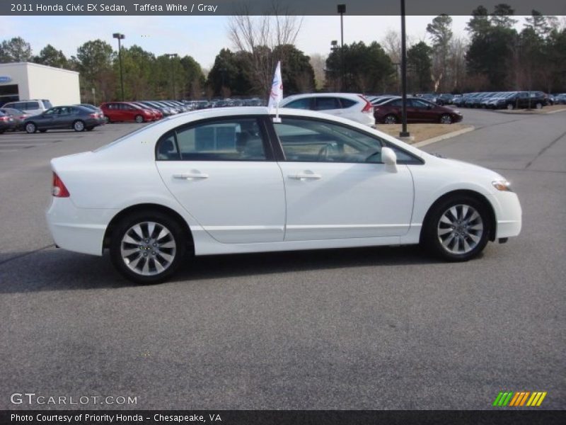 Taffeta White / Gray 2011 Honda Civic EX Sedan