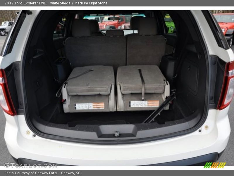 White Suede / Medium Light Stone 2012 Ford Explorer FWD